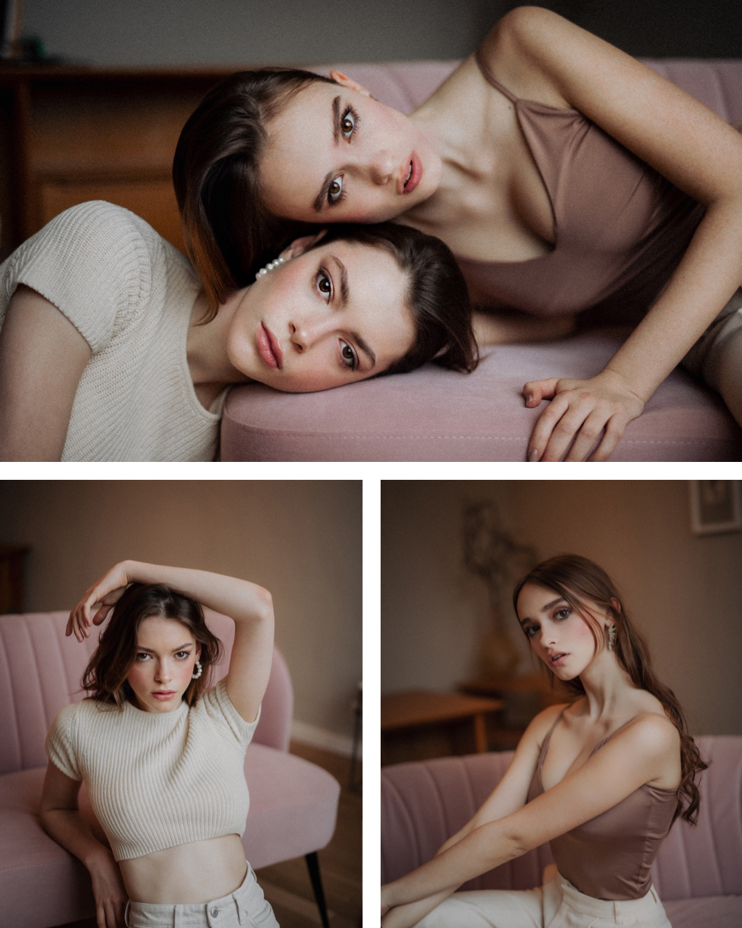 Beautyeditorial – Photography: Nora Scholz Models: Emy Maja Rose / Leti Moin Location: Atelier Uta Stabler Make-up Artist / Hairstyling: Uta Stabler