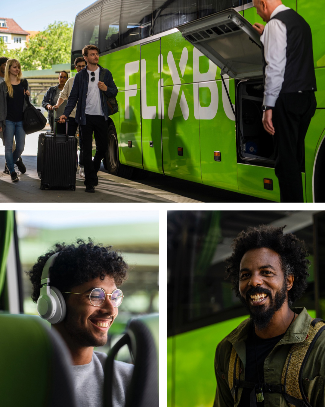 Flixbuskampagne – Client: Flixbus Fotografie: Martin Förster Maske: Uta Stabler